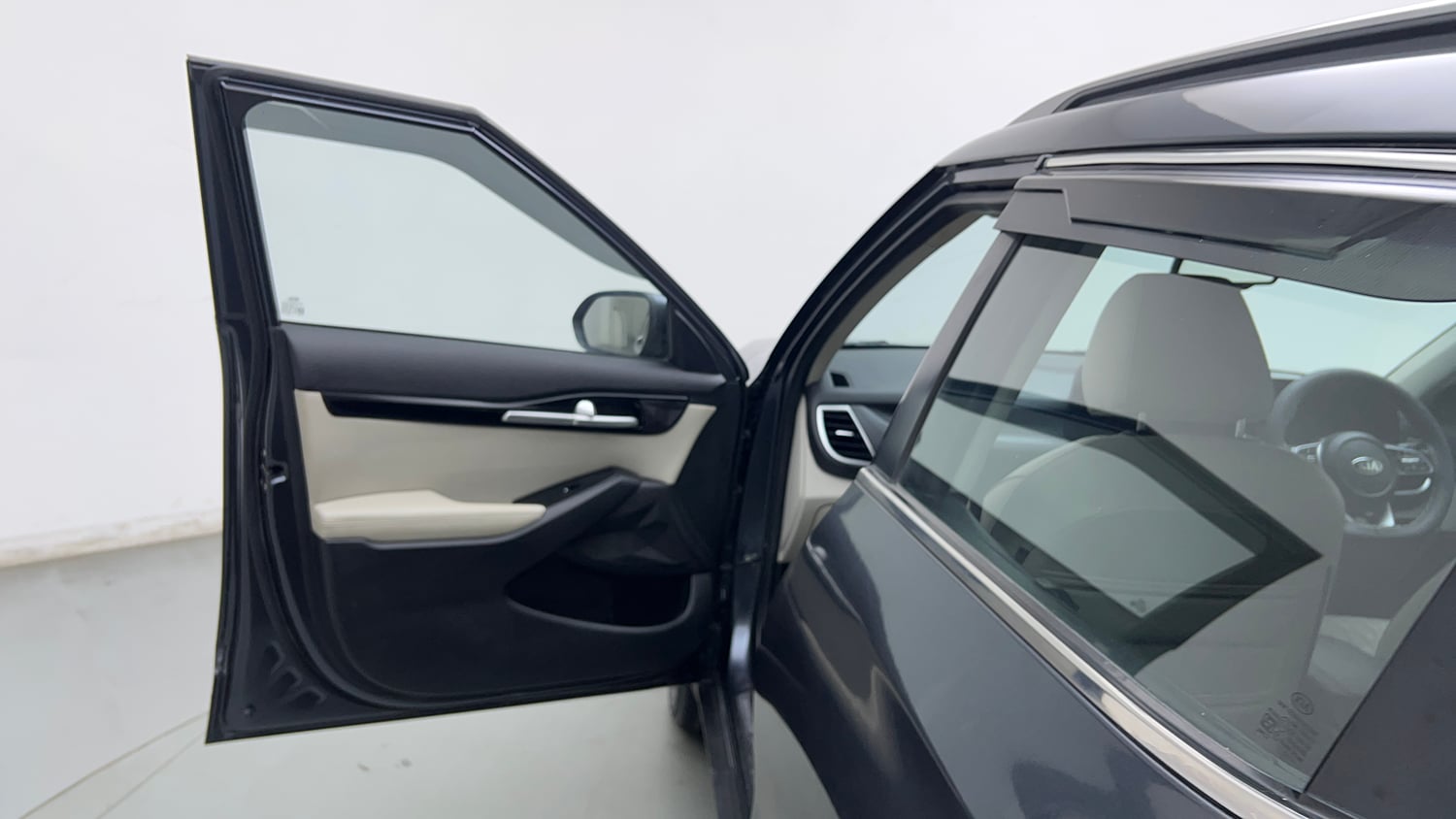 Used 2020 kia Seltos HTX IVT 1.5 Petrol Automatic interior LEFT FRONT DOOR OPEN VIEW