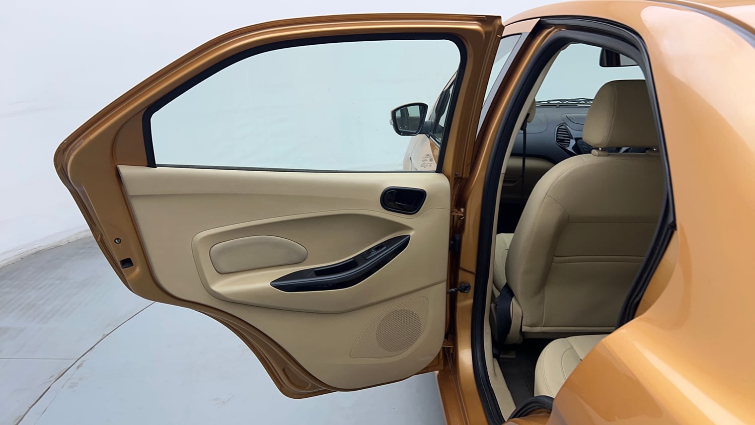 Used 2015 Ford Figo Aspire Titanium 1.5 Ti-VCT AT Petrol Automatic interior LEFT REAR DOOR OPEN VIEW