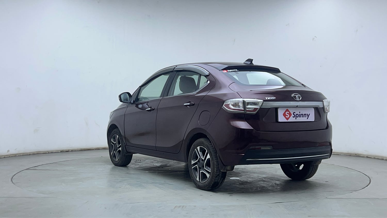 Used 2021 Tata Tigor XZ Plus Petrol Manual exterior LEFT REAR CORNER VIEW
