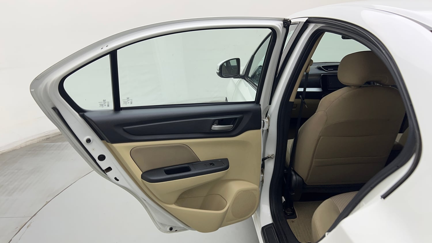 Used 2024 honda Amaze 2nd Generation VX 1.2 Petrol CVT Petrol Automatic interior LEFT REAR DOOR OPEN VIEW