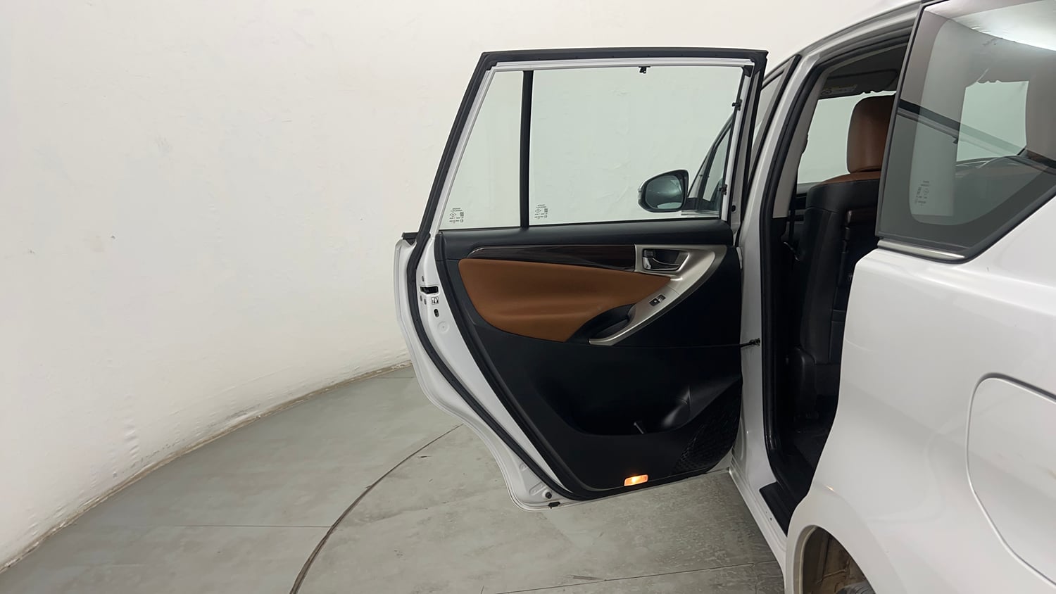 Used 2023 Toyota Innova Crysta ZX 2.7 AT 7 STR Petrol Automatic interior LEFT REAR DOOR OPEN VIEW