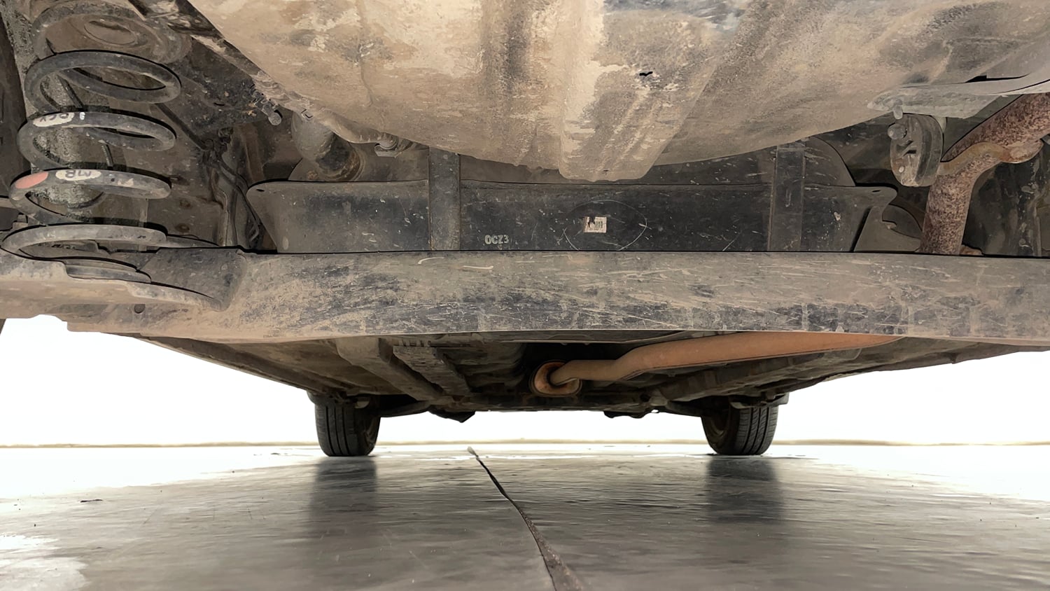 Used 2019 Hyundai Grand i10 Sportz 1.2 Kappa VTVT Petrol Manual extra REAR UNDERBODY VIEW (TAKEN FROM REAR)