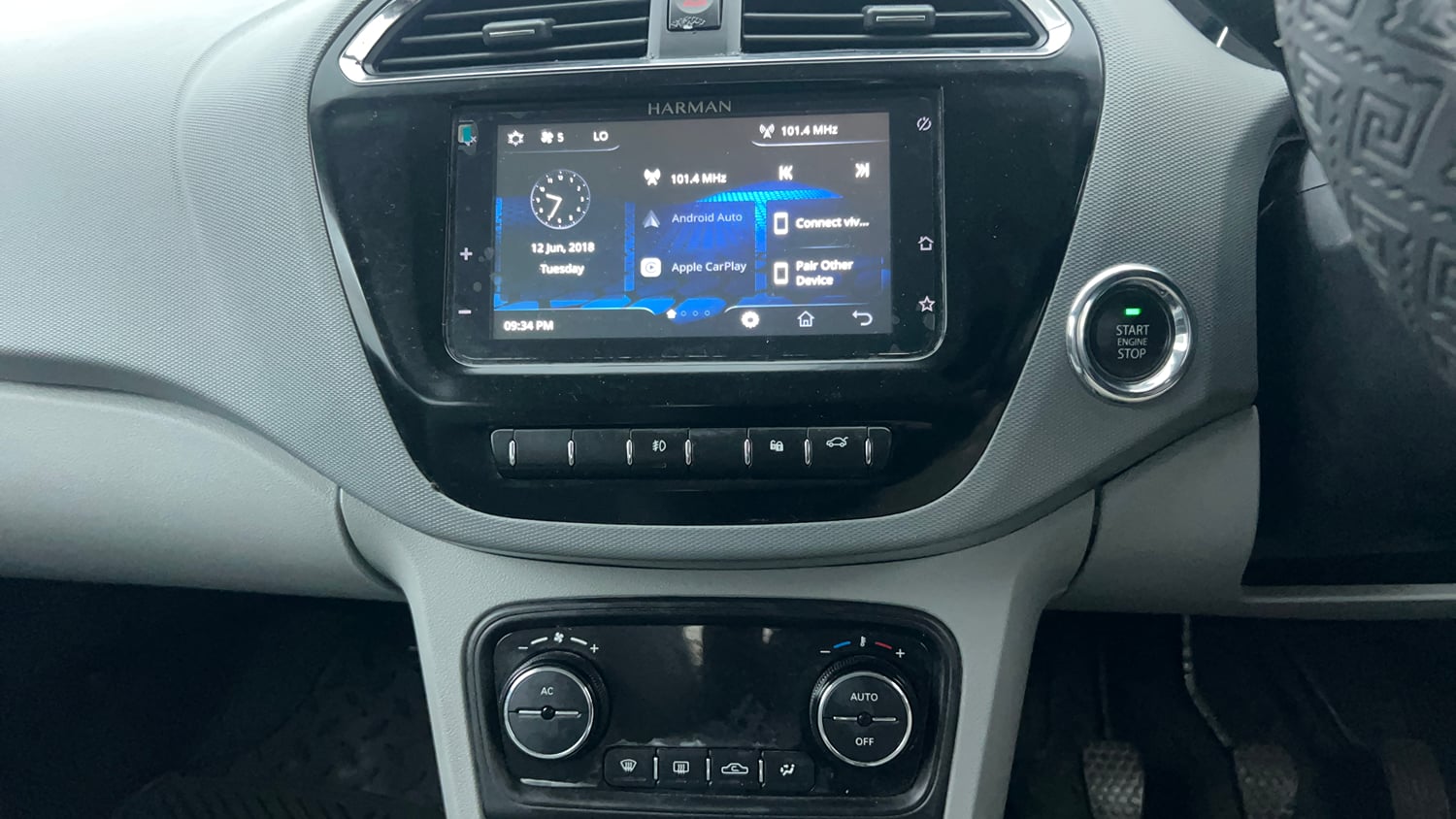 Used 2021 Tata Tigor XZ Plus Petrol Manual interior MUSIC SYSTEM & AC CONTROL VIEW