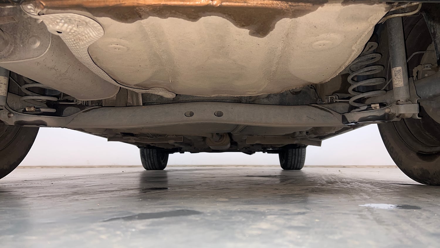 Used 2022 Skoda Kushaq Active 1.0 TSI MT Petrol Manual extra REAR UNDERBODY VIEW (TAKEN FROM REAR)