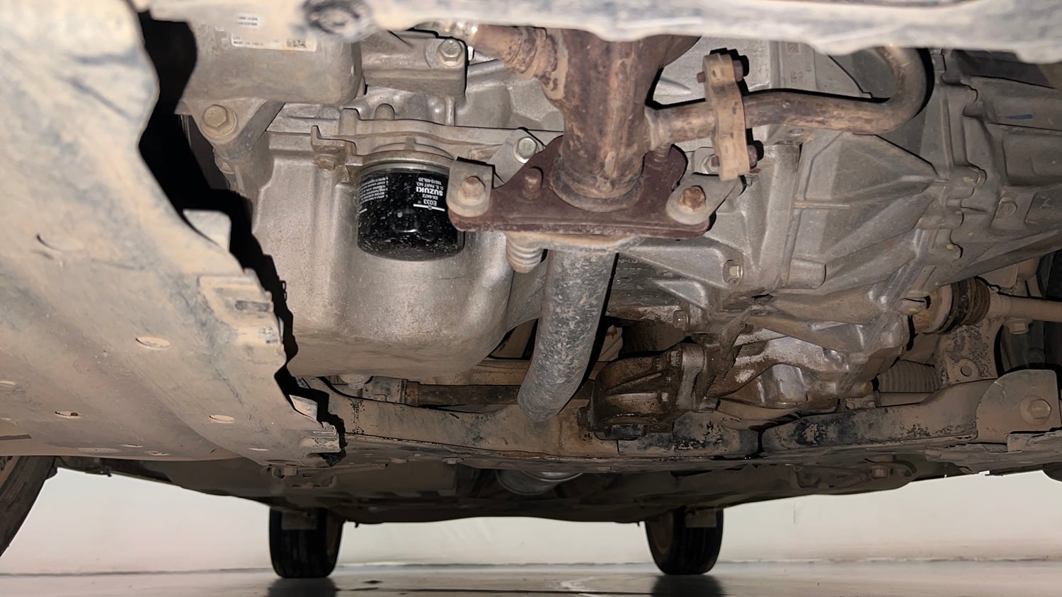 Used 2023 Maruti Suzuki Baleno Alpha AGS Petrol Automatic extra FRONT LEFT UNDERBODY VIEW