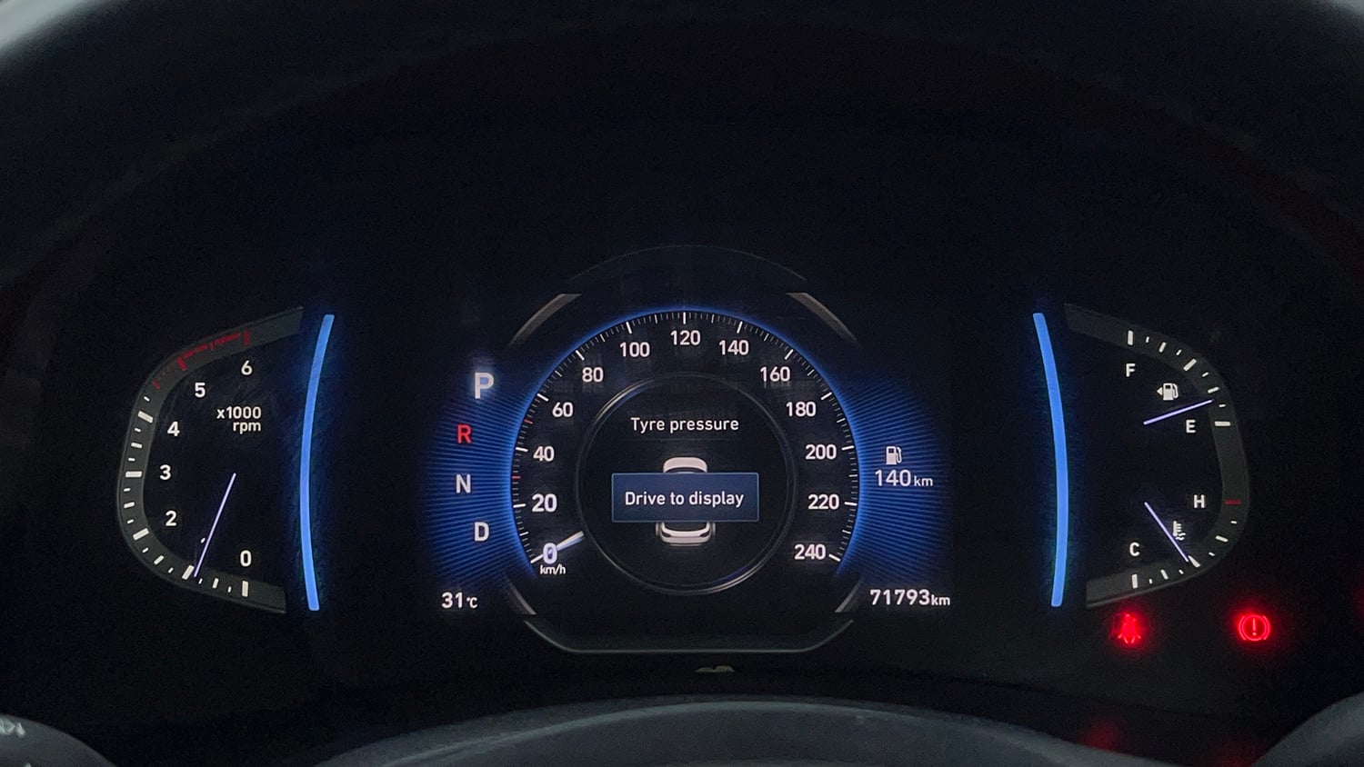Used 2022 Hyundai Alcazar Prestige Exe (O) 7 STR 1.5 Diesel AT Diesel Automatic interior CLUSTERMETER VIEW