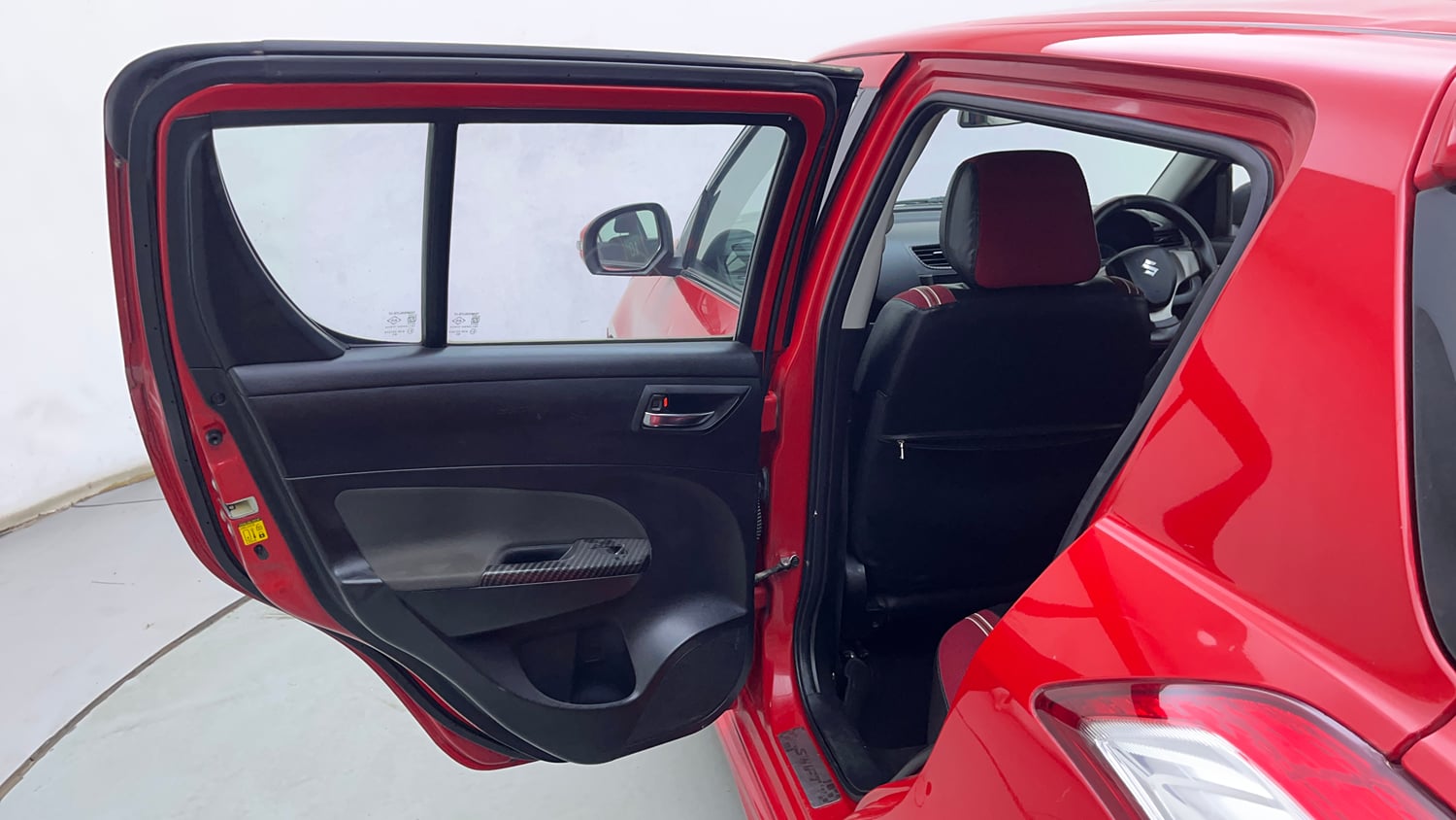 Used 2016 Maruti Suzuki Swift Deca Limited Edition VDi Diesel Manual interior LEFT REAR DOOR OPEN VIEW