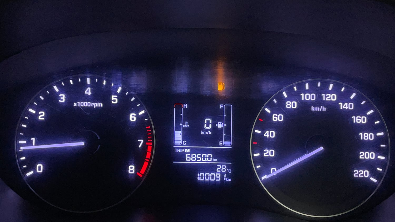 Used 2017 Hyundai Elite i20 Sportz 1.2 Petrol Manual interior CLUSTERMETER VIEW