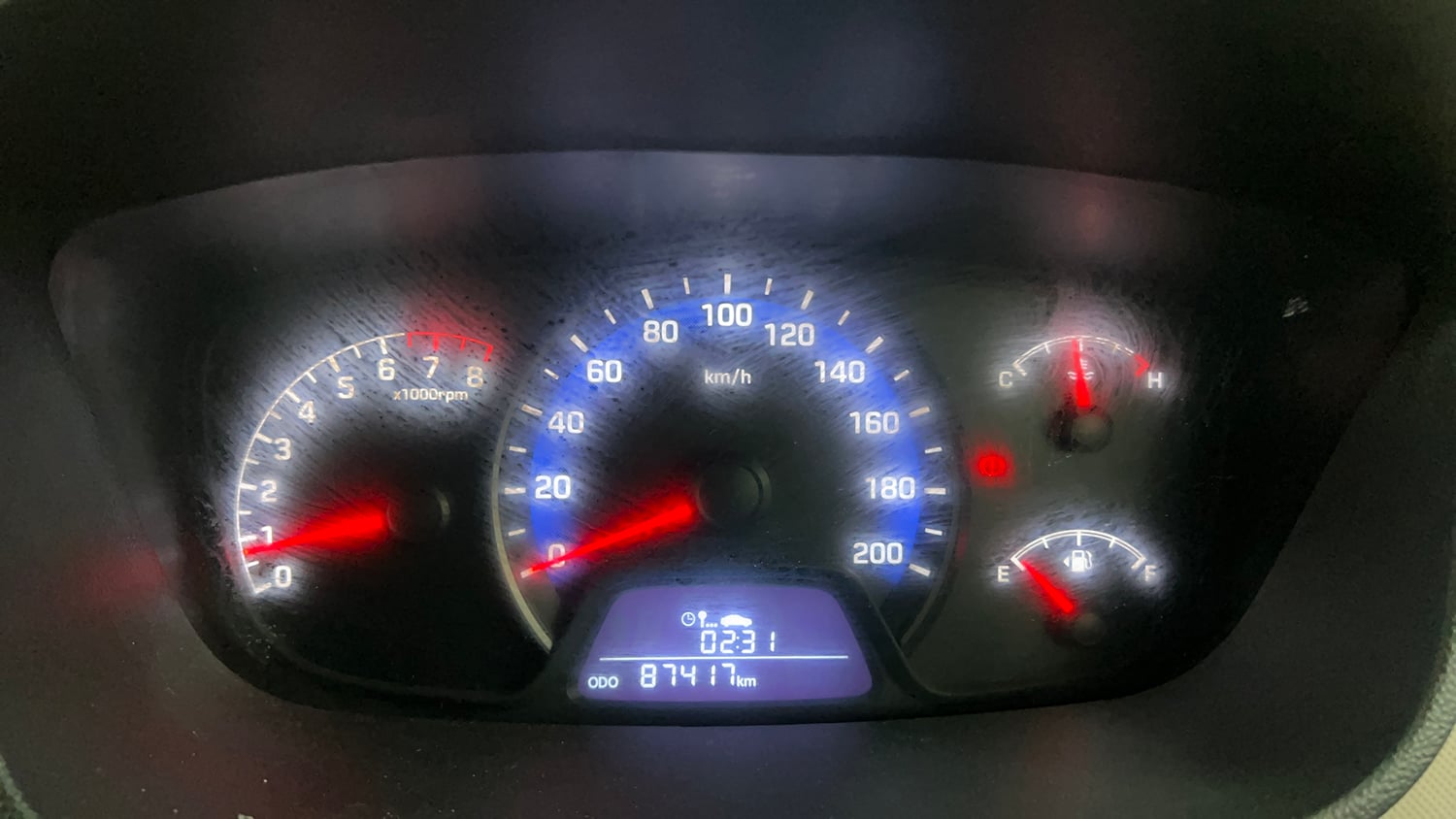 Used 2015 Hyundai Xcent SX 1.2 Petrol Manual interior CLUSTERMETER VIEW