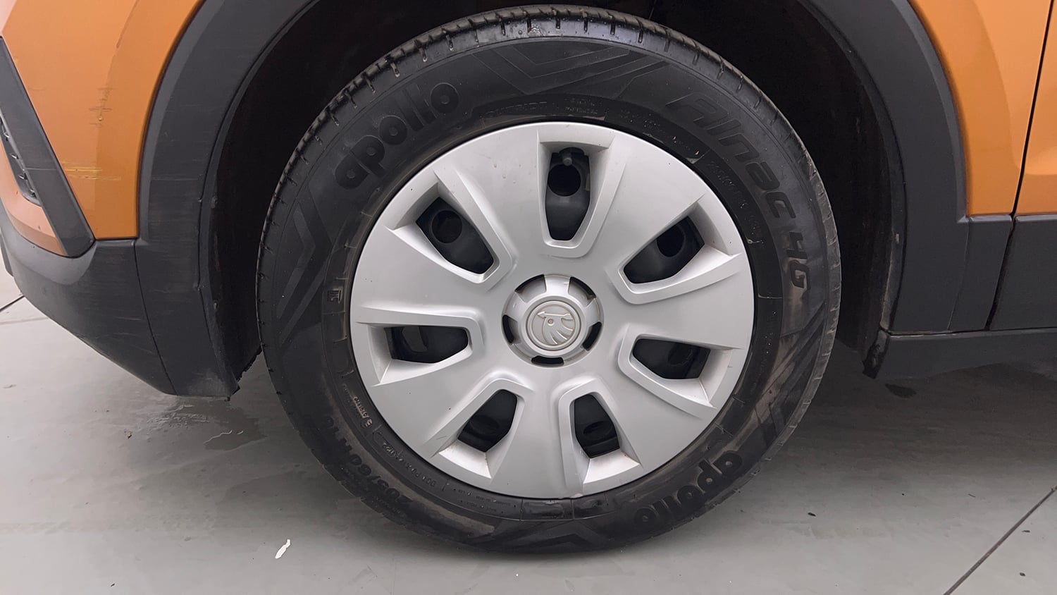 Used 2022 Skoda Kushaq Active 1.0 TSI MT Petrol Manual tyres LEFT FRONT TYRE RIM VIEW
