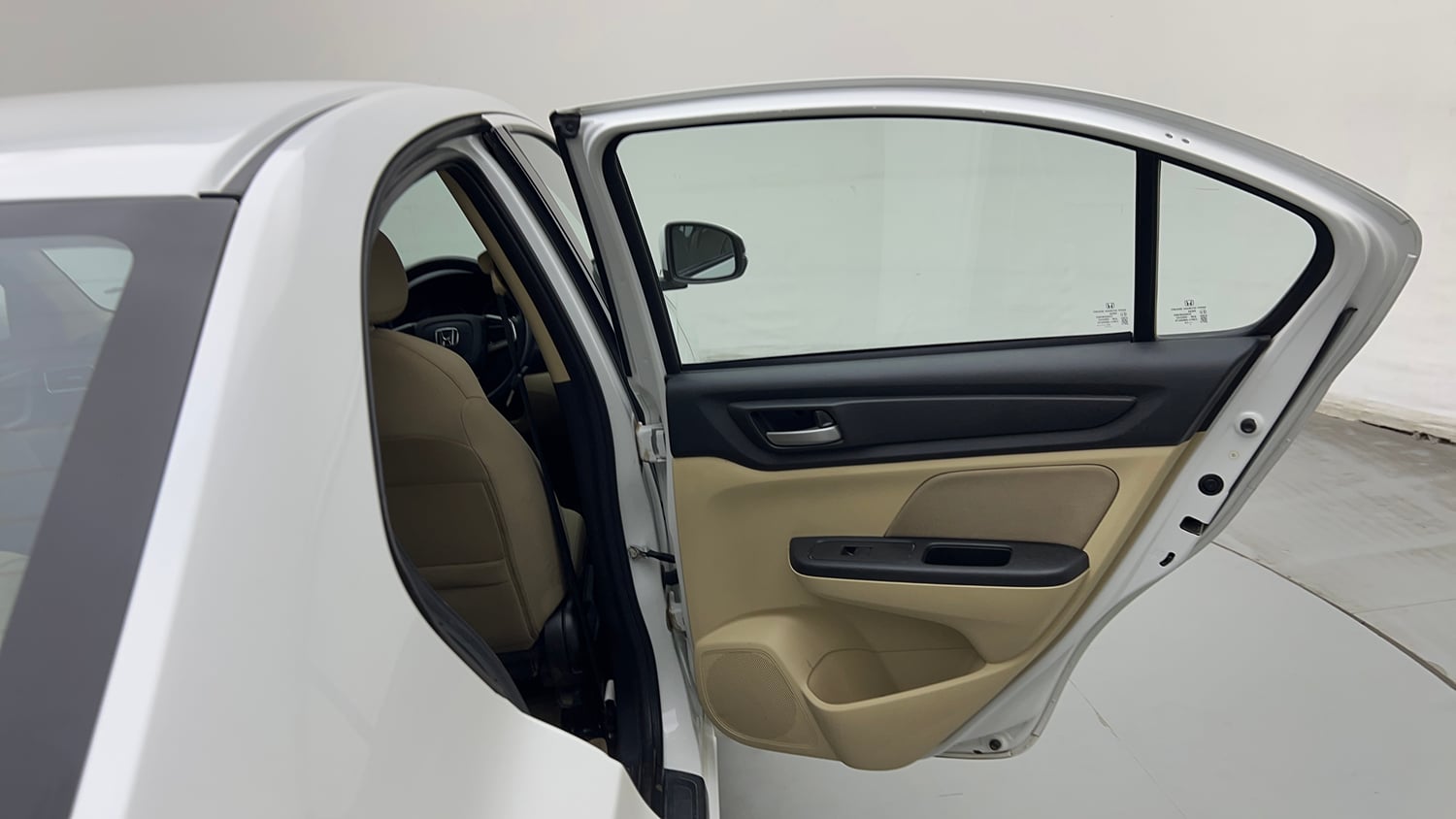 Used 2024 honda Amaze 2nd Generation VX 1.2 Petrol CVT Petrol Automatic interior RIGHT REAR DOOR OPEN VIEW