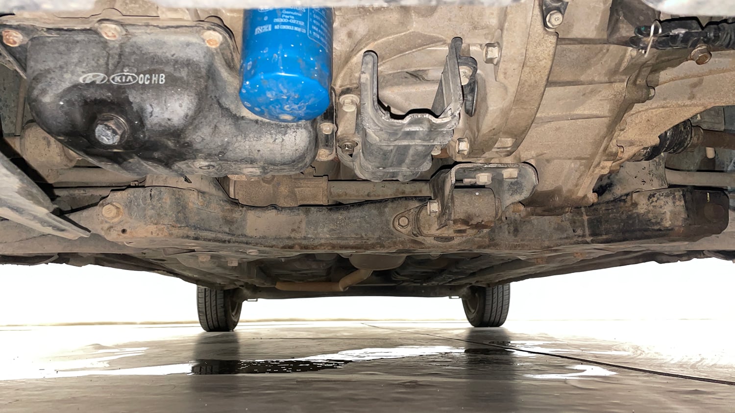 Used 2019 Hyundai Grand i10 Sportz 1.2 Kappa VTVT Petrol Manual extra FRONT LEFT UNDERBODY VIEW