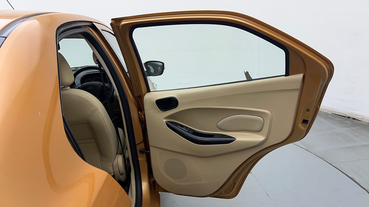 Used 2015 Ford Figo Aspire Titanium 1.5 Ti-VCT AT Petrol Automatic interior RIGHT REAR DOOR OPEN VIEW