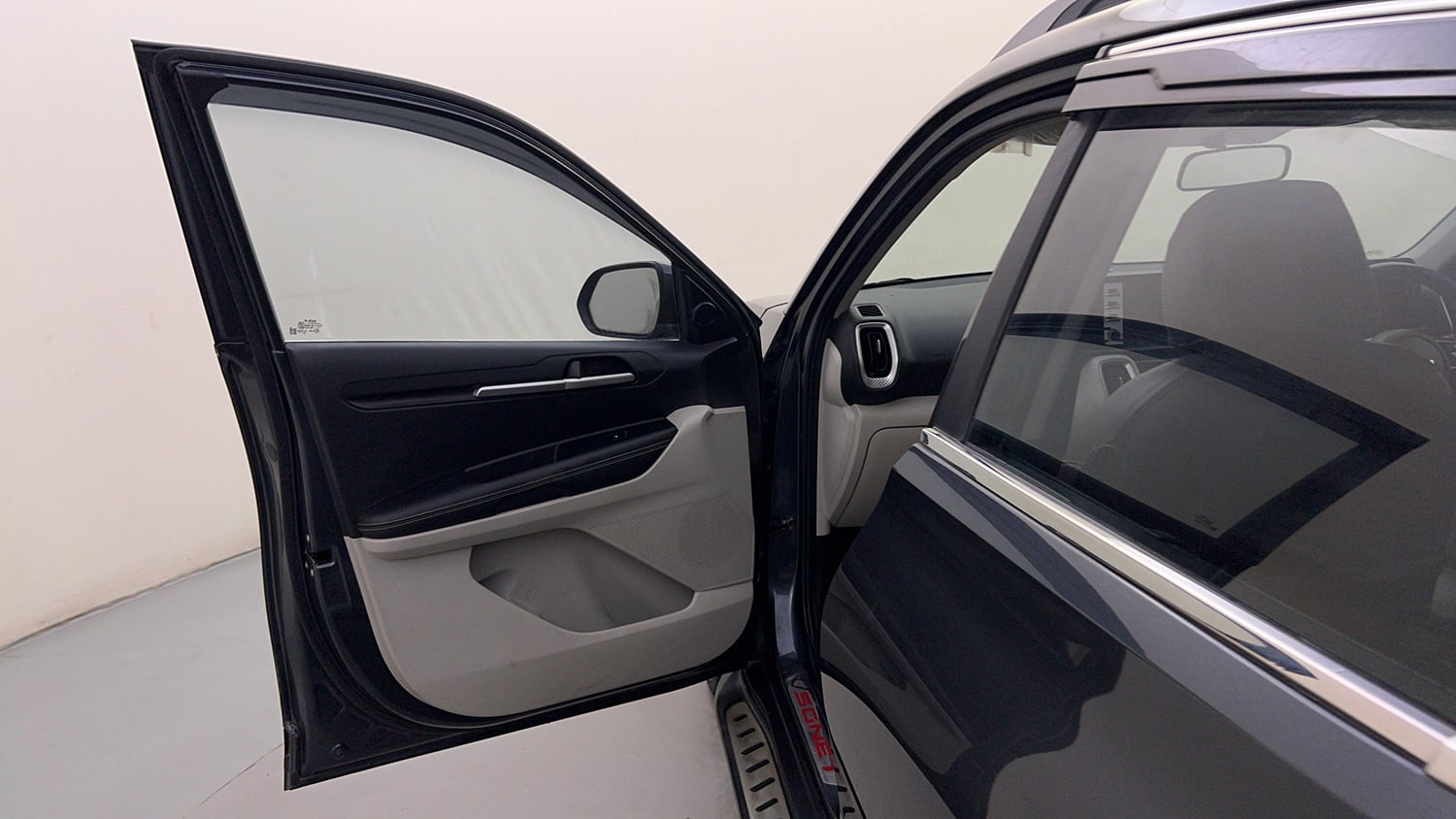 Used 2023 Kia Sonet HTX 1.0 Turbo Petrol DCT Petrol Automatic interior LEFT FRONT DOOR OPEN VIEW