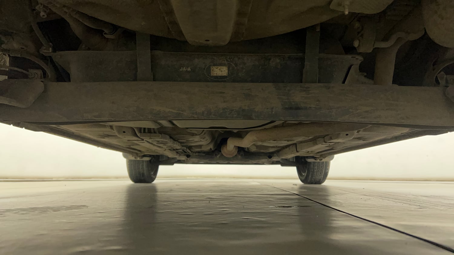 Used 2025 Hyundai Grand i10 Nios Sportz 1.2 Hy-CNG Duo Cng Manual extra REAR UNDERBODY VIEW (TAKEN FROM REAR)