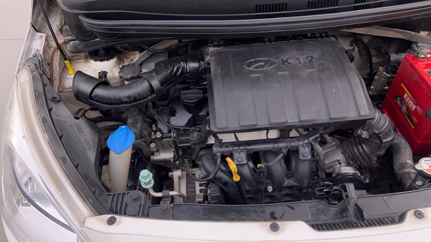Used 2014 Hyundai Grand i10 Sportz 1.2 Kappa VTVT Petrol Manual engine ENGINE RIGHT SIDE VIEW
