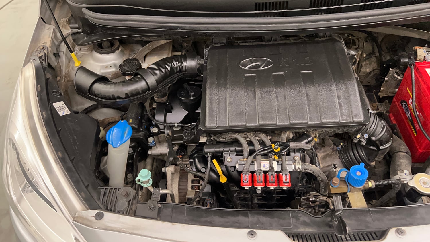 Used 2019 Hyundai Grand i10 Sportz 1.2 Kappa VTVT CNG (Outside Fitted) Cng Manual engine ENGINE RIGHT SIDE VIEW
