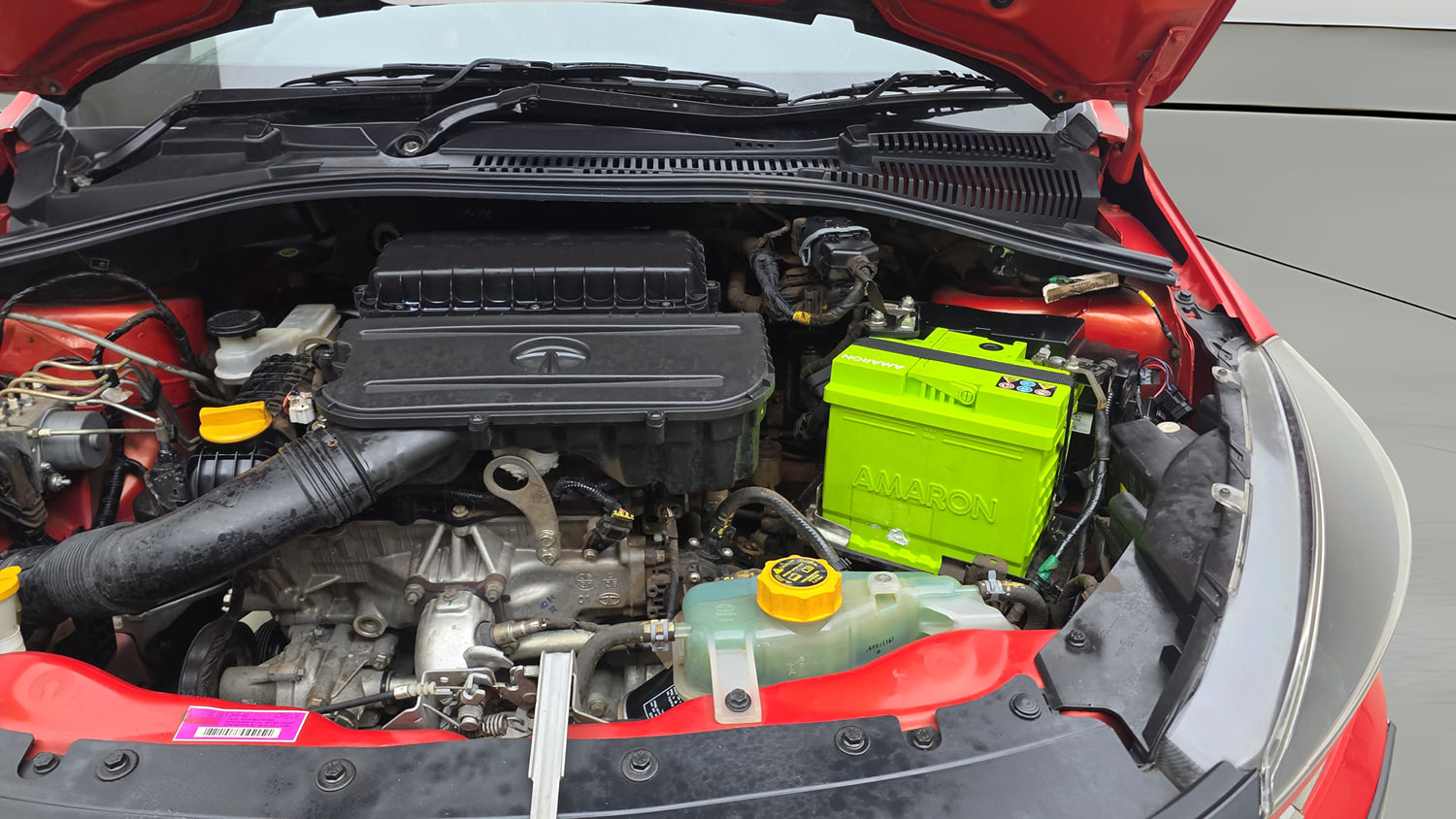 Used 2021 Tata Tiago NRG XZ MT Petrol Manual engine ENGINE LEFT SIDE HINGE & APRON VIEW