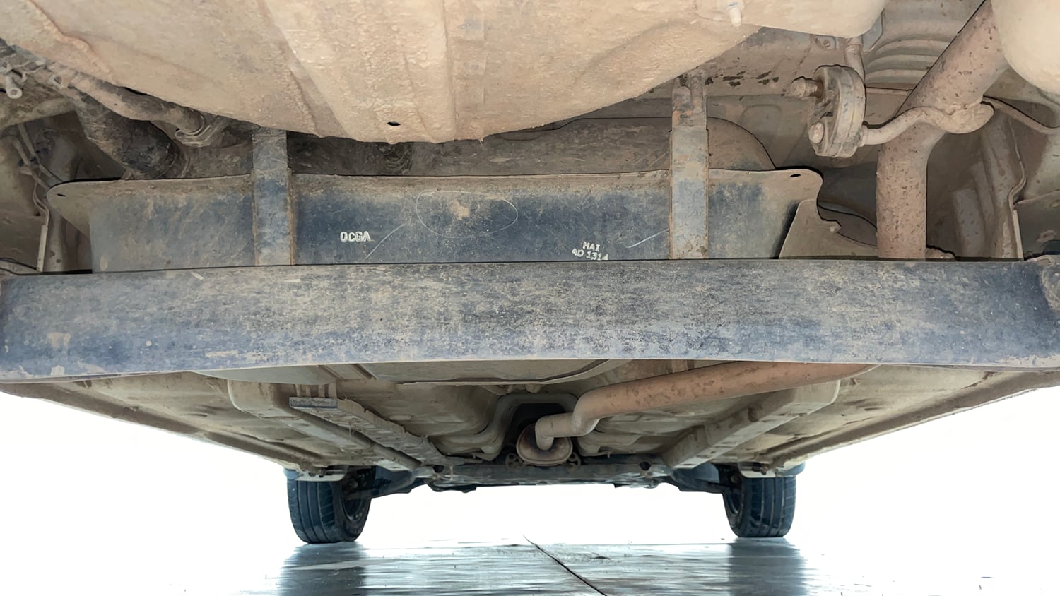 Used 2019 Hyundai Grand i10 Magna 1.2 Kappa VTVT Petrol Manual extra REAR UNDERBODY VIEW (TAKEN FROM REAR)