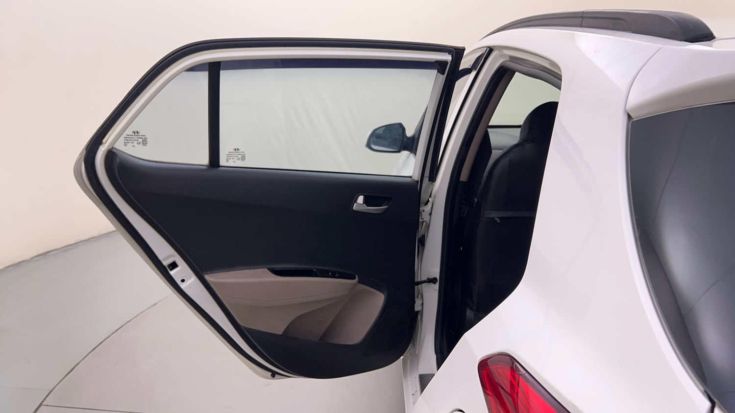 Used 2014 Hyundai Grand i10 Sportz 1.2 Kappa VTVT Petrol Manual interior LEFT REAR DOOR OPEN VIEW
