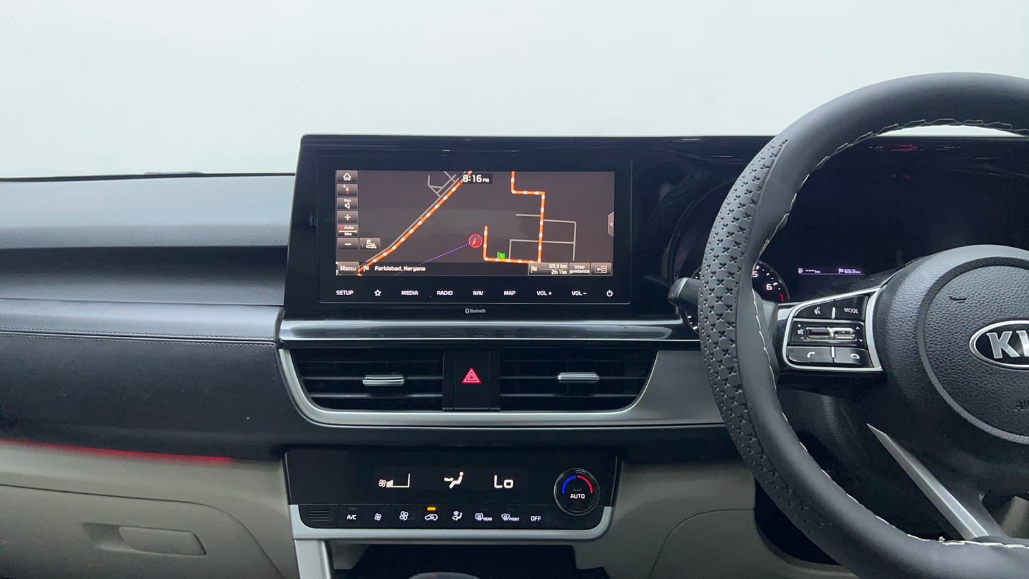 Used 2020 kia Seltos HTX IVT 1.5 Petrol Automatic interior MUSIC SYSTEM & AC CONTROL VIEW