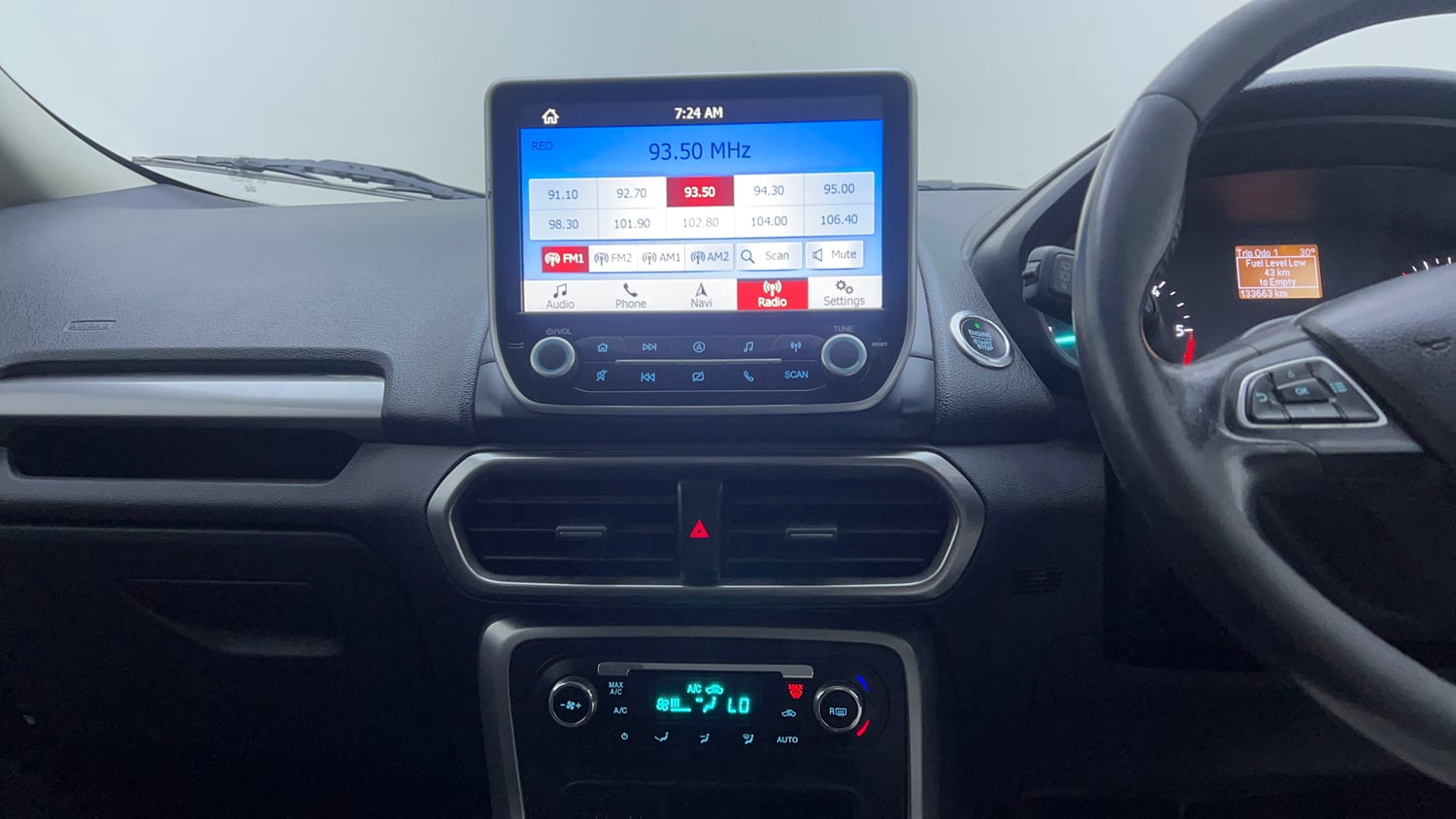 Used 2019 Ford EcoSport Titanium 1.5L TDCi Diesel Manual interior MUSIC SYSTEM & AC CONTROL VIEW