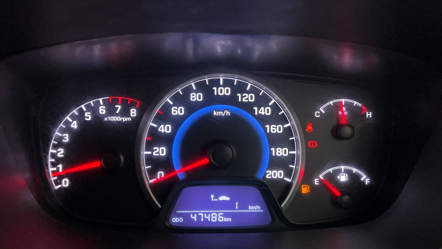 Used 2016 Hyundai Grand i10 Sportz 1.2 Kappa VTVT Petrol Manual interior CLUSTERMETER VIEW