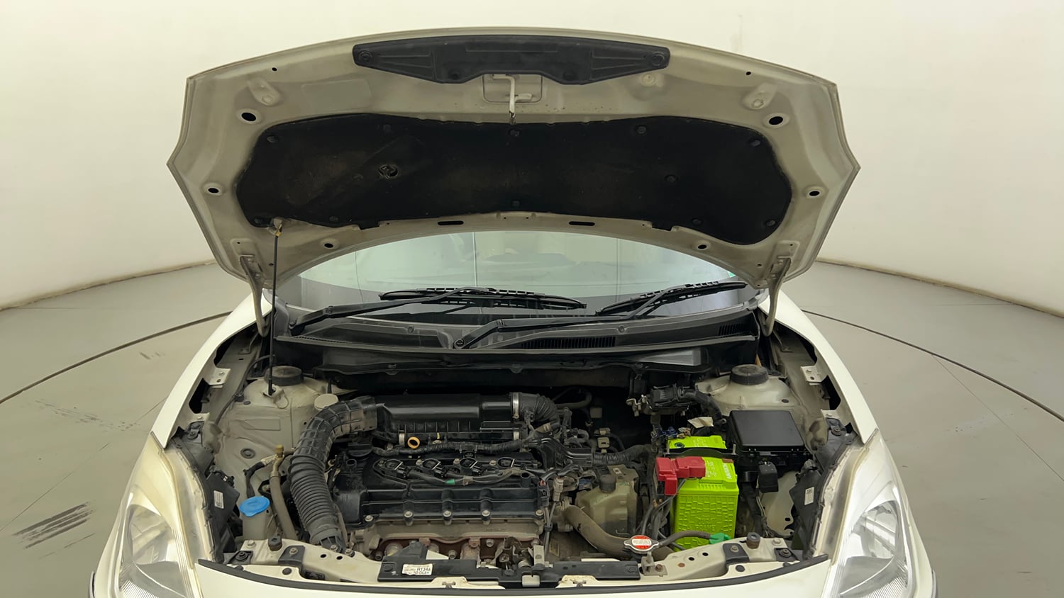 Used 2019 Maruti Suzuki Dzire VXi AMT Petrol Automatic engine ENGINE & BONNET OPEN FRONT VIEW