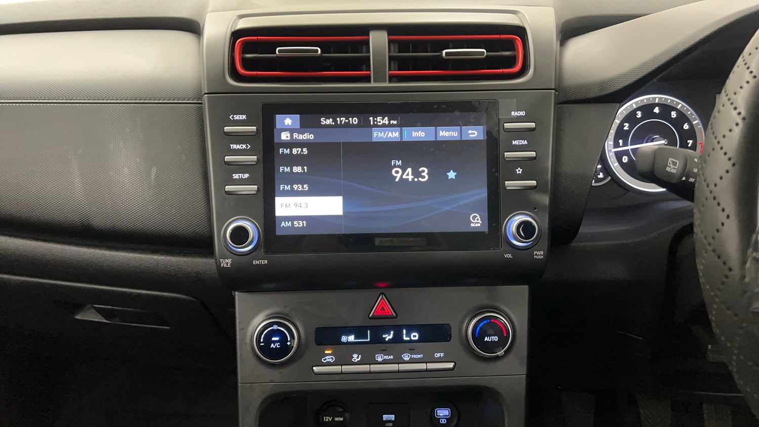 Used 2024 Hyundai Creta S Plus 1.5 Petrol Knight Petrol Manual interior MUSIC SYSTEM & AC CONTROL VIEW