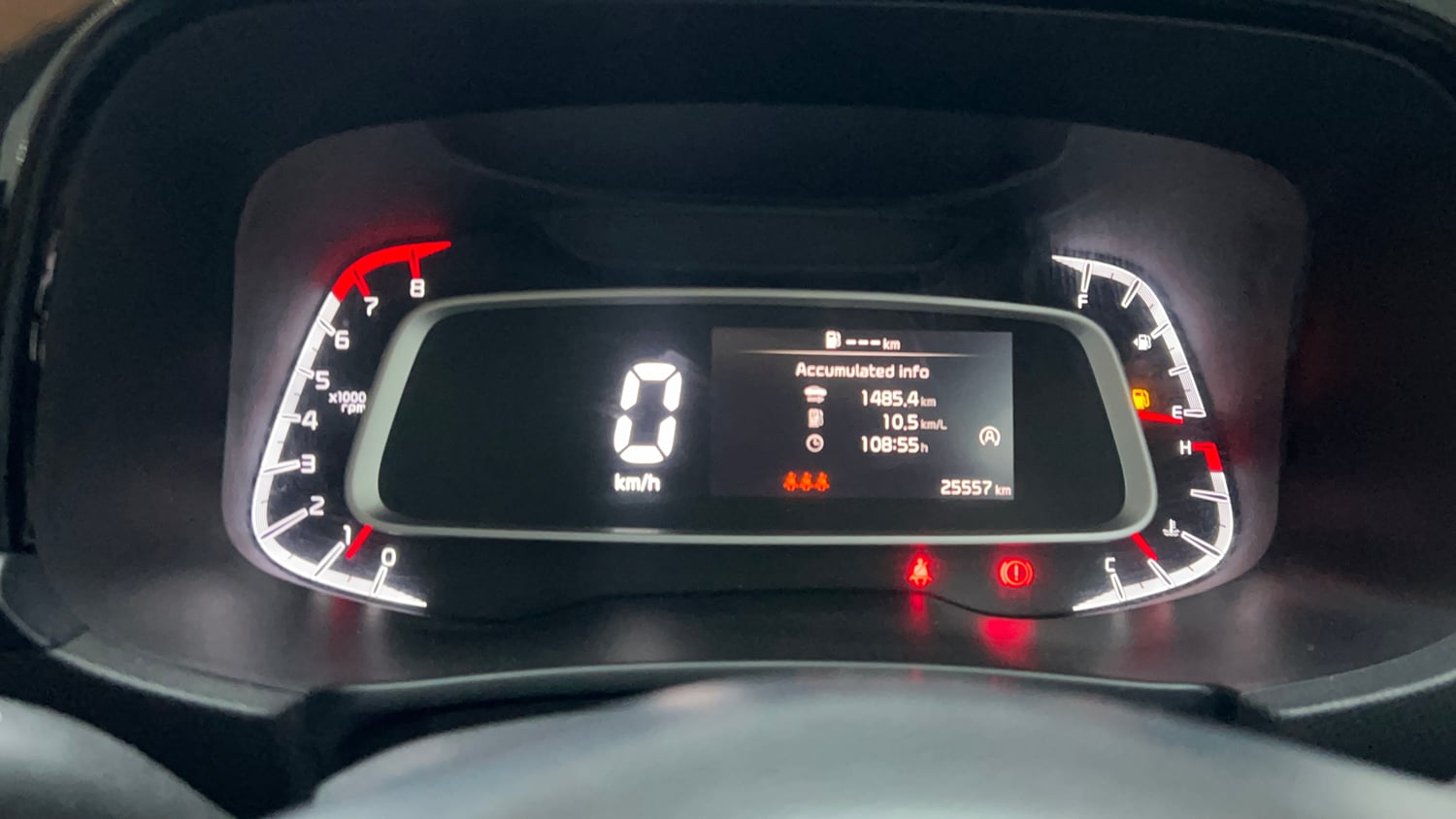 Used 2024 Kia Sonet HTK (O) 1.2 Petrol MT Petrol Manual interior CLUSTERMETER VIEW