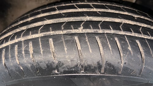 Used 2024 Tata Punch Pure MT Petrol Manual tyres LEFT FRONT TYRE TREAD VIEW