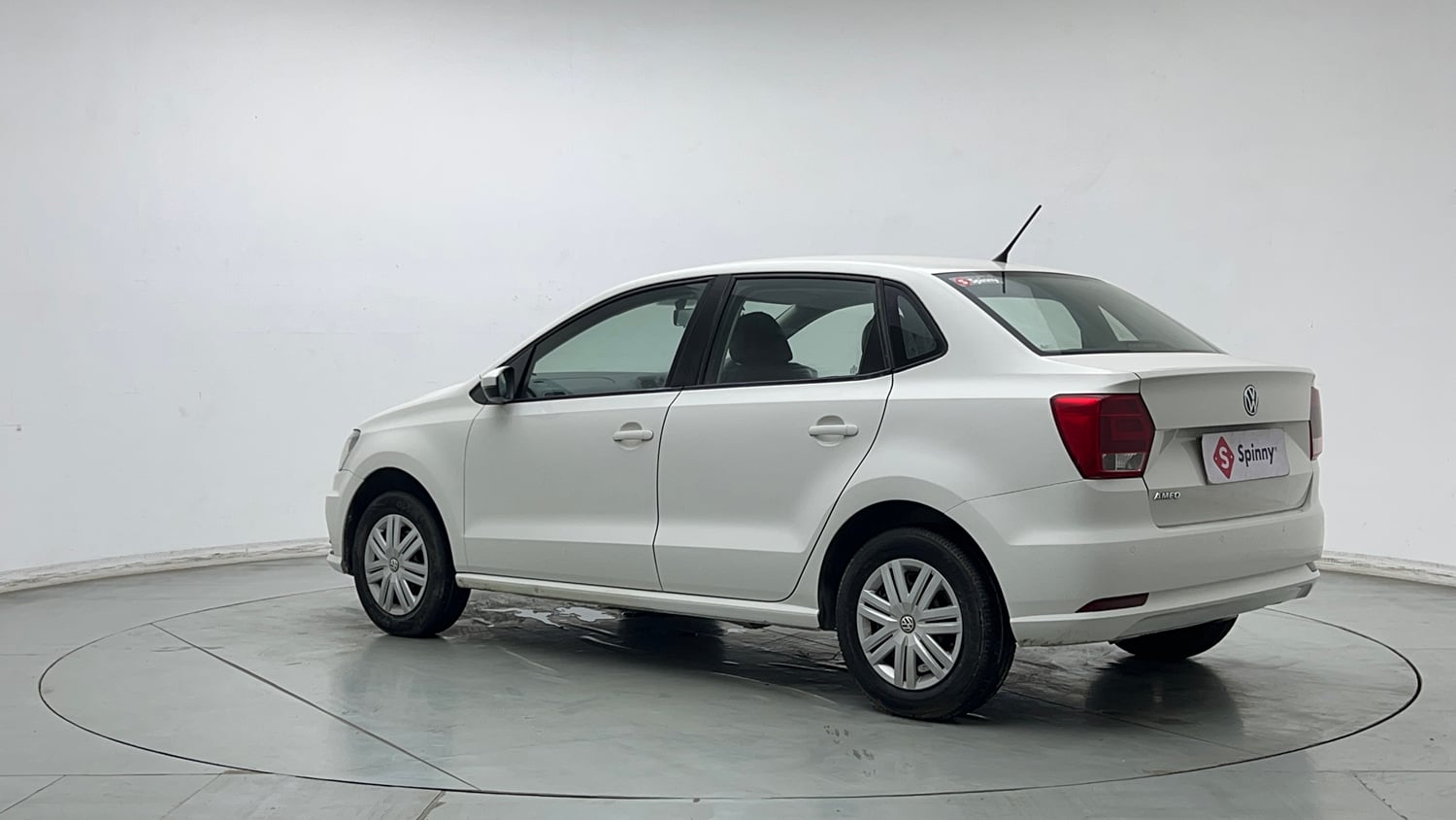 Used 2019 Volkswagen Ameo  1.0 Trendline Petrol + CNG(Outside Fitted) Petrol+cng Manual exterior LEFT REAR CORNER VIEW