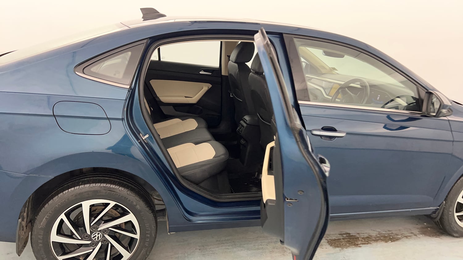Used 2023 Volkswagen Virtus Topline 1.0 TSI MT Petrol Manual interior RIGHT SIDE REAR DOOR CABIN VIEW