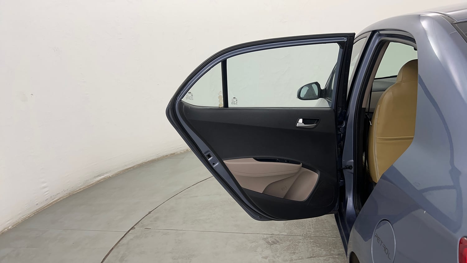 Used 2015 Hyundai Xcent SX 1.2 Petrol Manual interior LEFT REAR DOOR OPEN VIEW