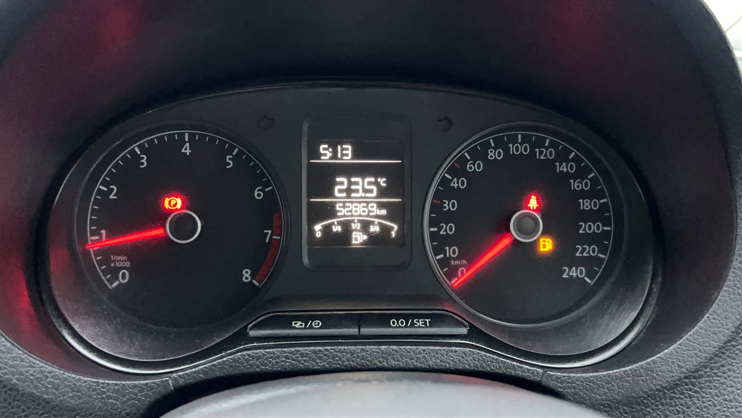 Used 2019 Volkswagen Ameo  1.0 Trendline Petrol + CNG(Outside Fitted) Petrol+cng Manual interior CLUSTERMETER VIEW
