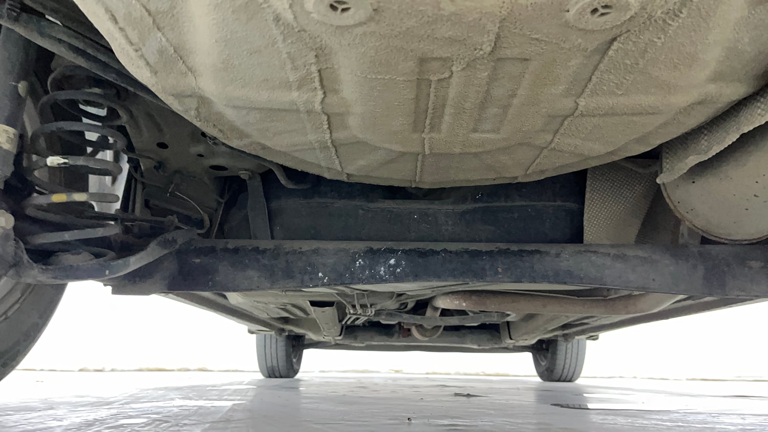 Used 2017 Ford Figo Aspire Titanium 1.2 Ti-VCT Petrol Manual extra REAR UNDERBODY VIEW (TAKEN FROM REAR)