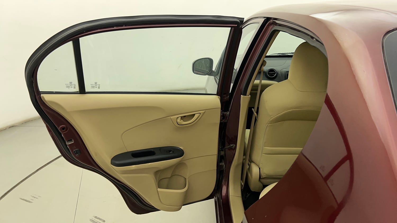Used 2014 Honda Amaze 1.2 S i-VTEC Petrol Manual interior LEFT REAR DOOR OPEN VIEW