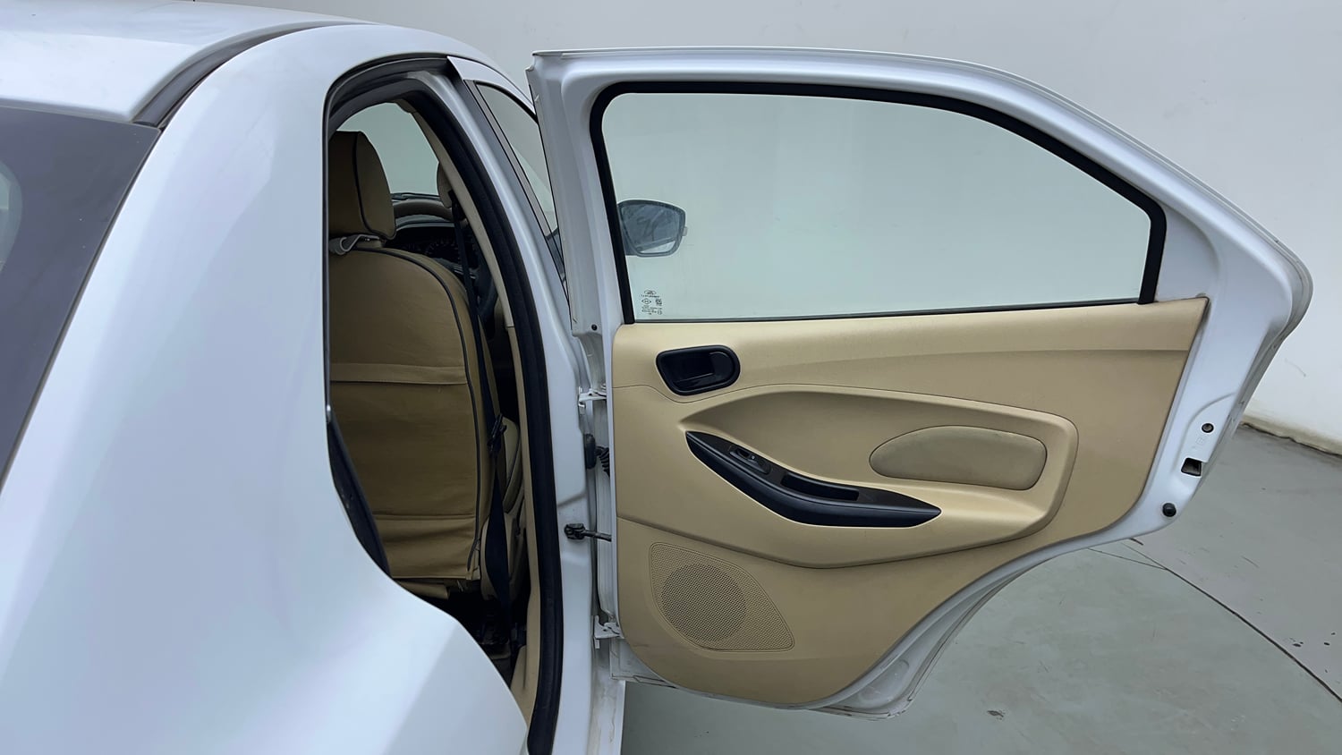 Used 2017 Ford Figo Aspire Titanium 1.2 Ti-VCT Petrol Manual interior RIGHT REAR DOOR OPEN VIEW