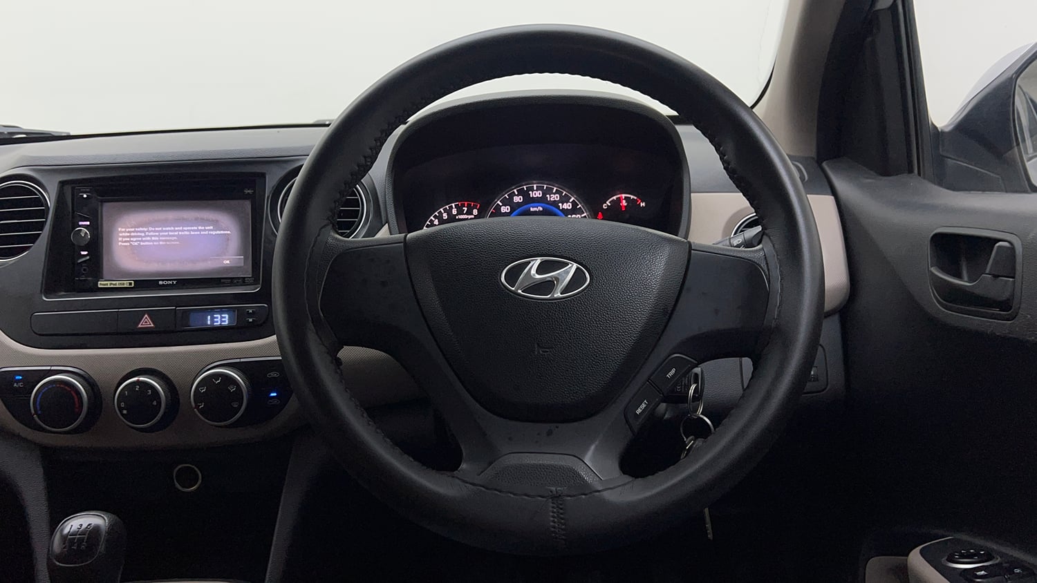 Used 2013 Hyundai Grand i10 Magna 1.2 Kappa VTVT Petrol Manual interior STEERING VIEW