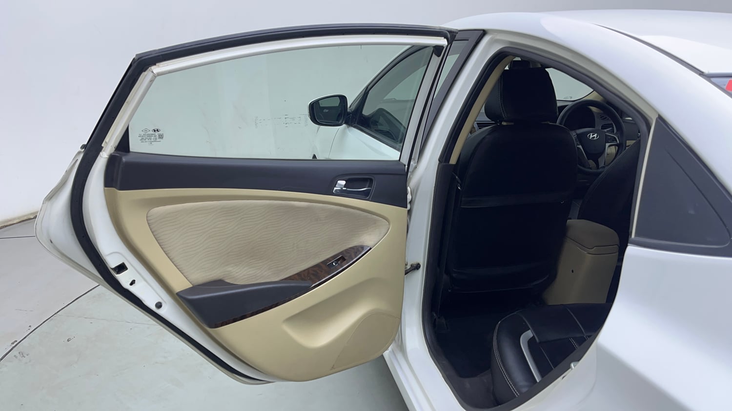 Used 2015 Hyundai Verna Fluidic 1.6 VTVT SX Petrol Manual interior LEFT REAR DOOR OPEN VIEW