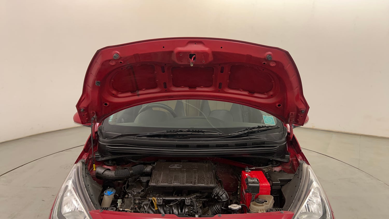 Used 2014 Hyundai Xcent S 1.2 Petrol Manual engine ENGINE & BONNET OPEN FRONT VIEW