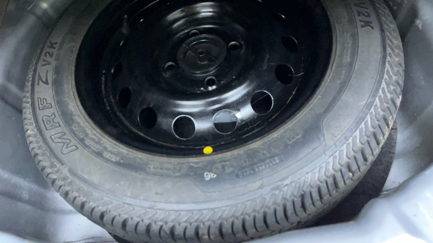 Used 2017 Ford Figo Aspire Titanium 1.2 Ti-VCT Petrol Manual tyres SPARE TYRE VIEW