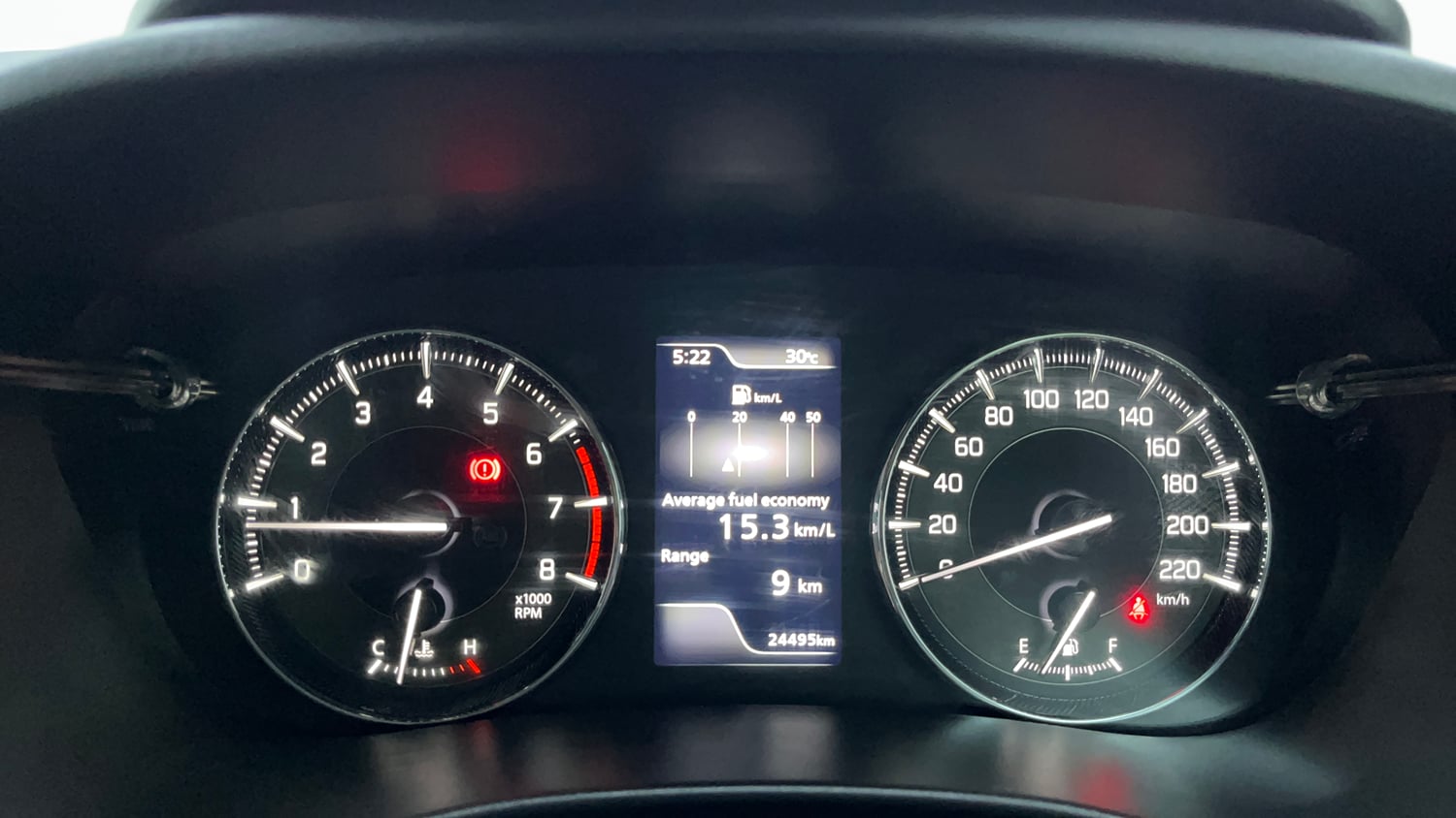 Used 2024 Toyota Glanza V Petrol Manual interior CLUSTERMETER VIEW