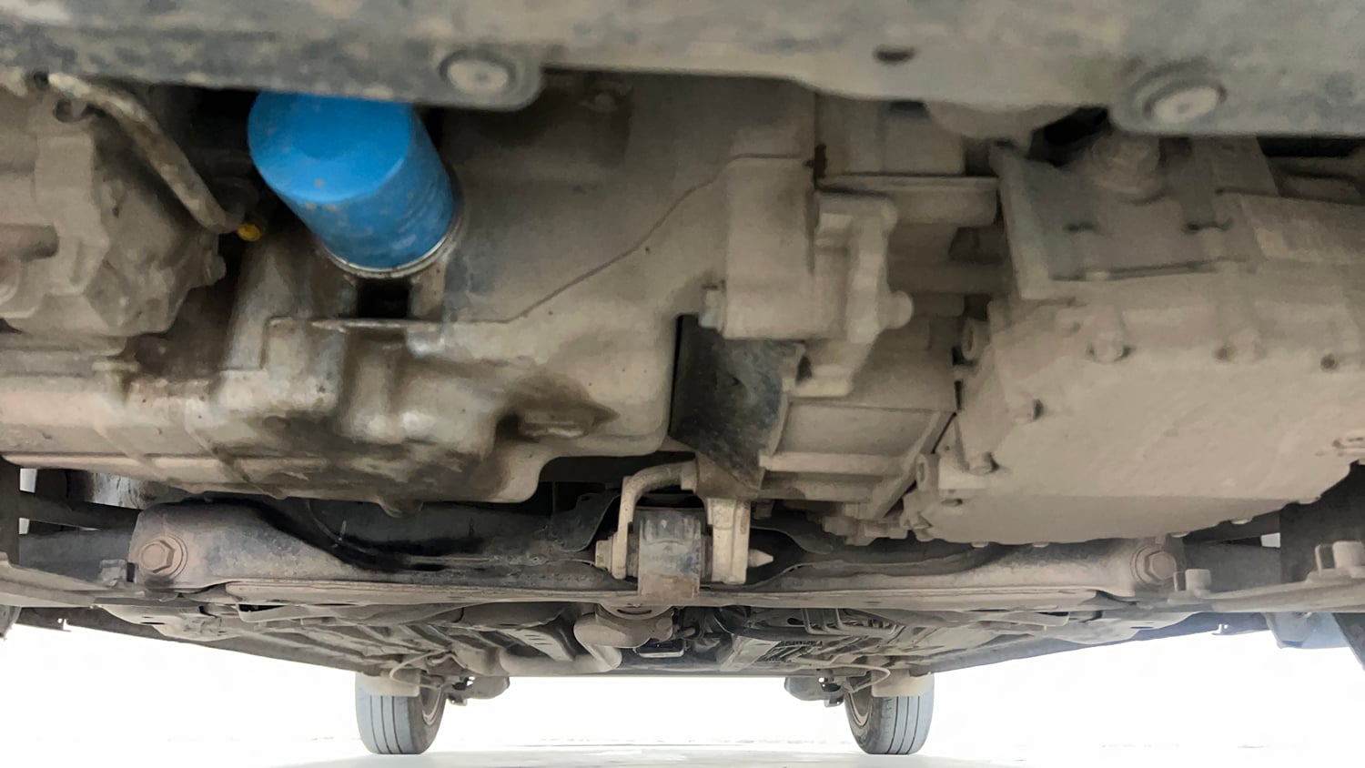 Used 2022 Honda Amaze VX CVT 1.2 Petrol Petrol Automatic extra FRONT LEFT UNDERBODY VIEW