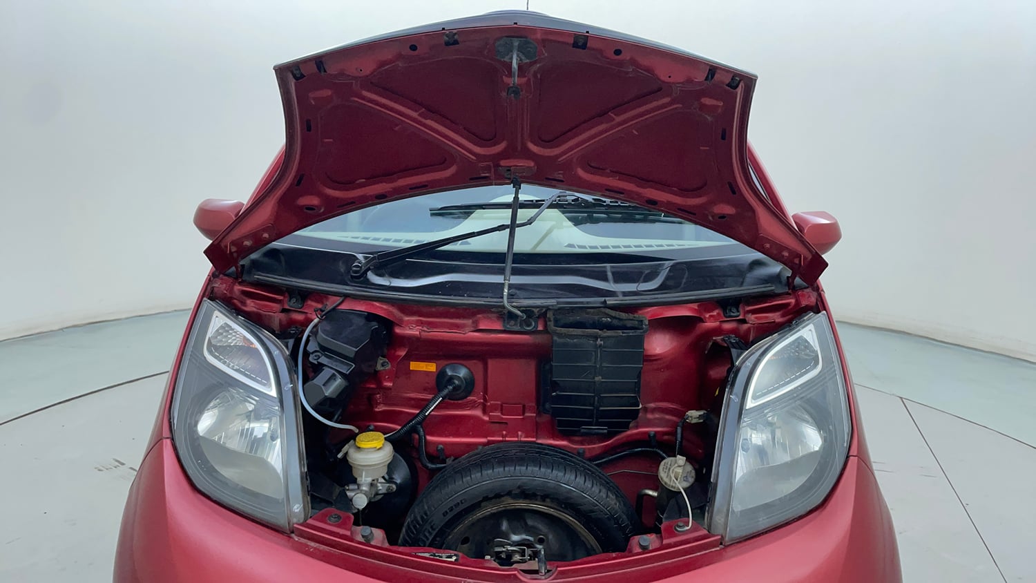 Used 2017 Tata Nano Twist XTA Petrol Automatic engine ENGINE & BONNET OPEN FRONT VIEW
