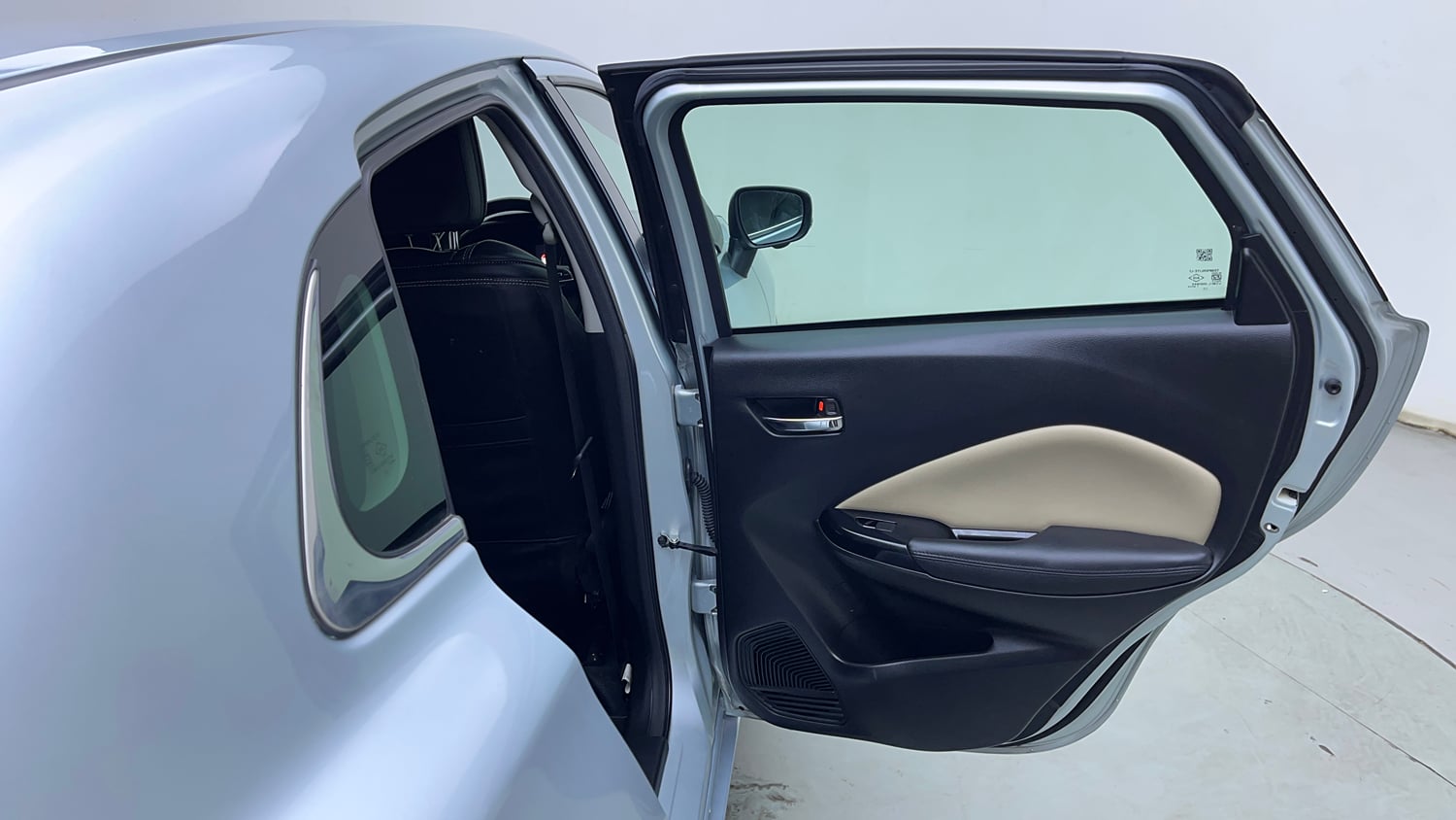 Used 2024 Toyota Glanza V Petrol Manual interior RIGHT REAR DOOR OPEN VIEW