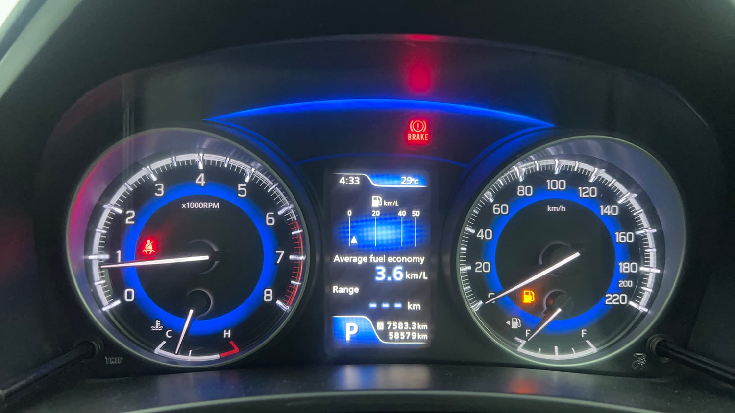 Used 2016 Maruti Suzuki Baleno Zeta 1.2 AT Petrol Automatic interior CLUSTERMETER VIEW