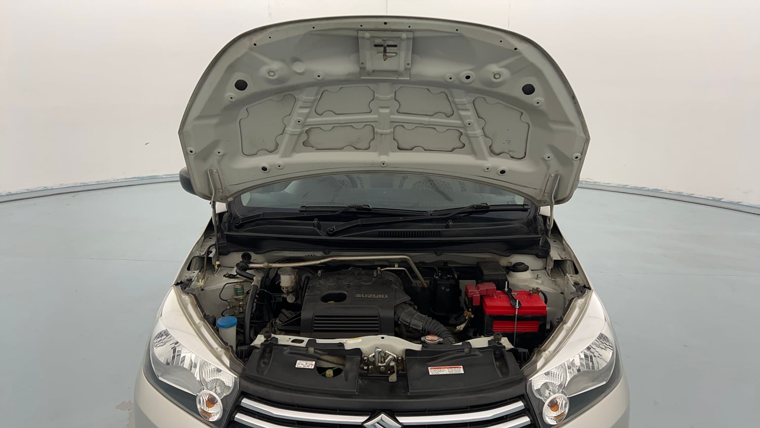 Used 2014 Maruti Suzuki Celerio VXi AMT Petrol Automatic engine ENGINE & BONNET OPEN FRONT VIEW