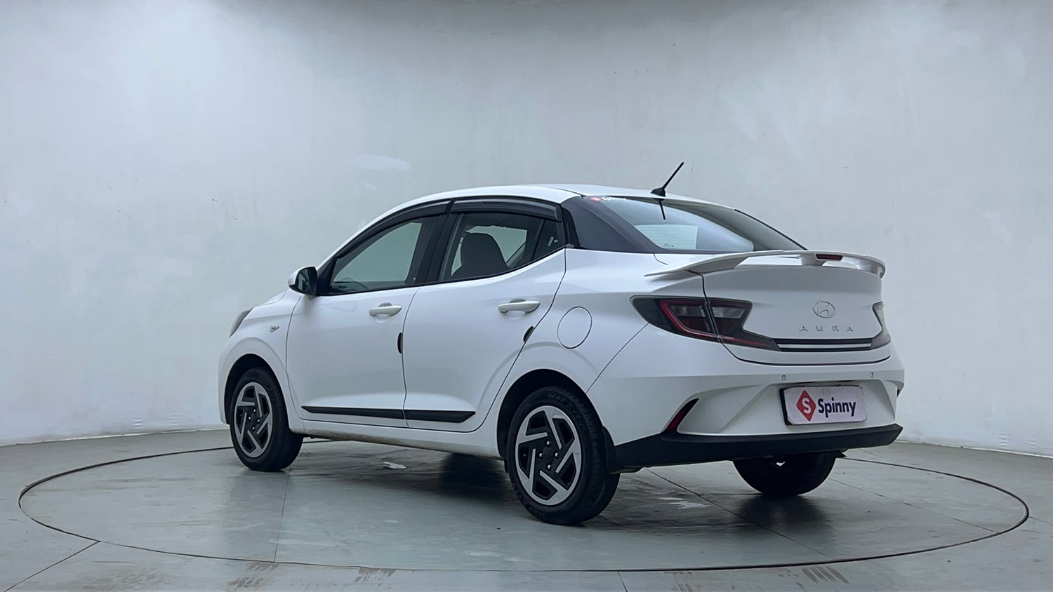 Used 2025 Hyundai Aura S 1.2 Petrol Petrol Manual exterior LEFT REAR CORNER VIEW