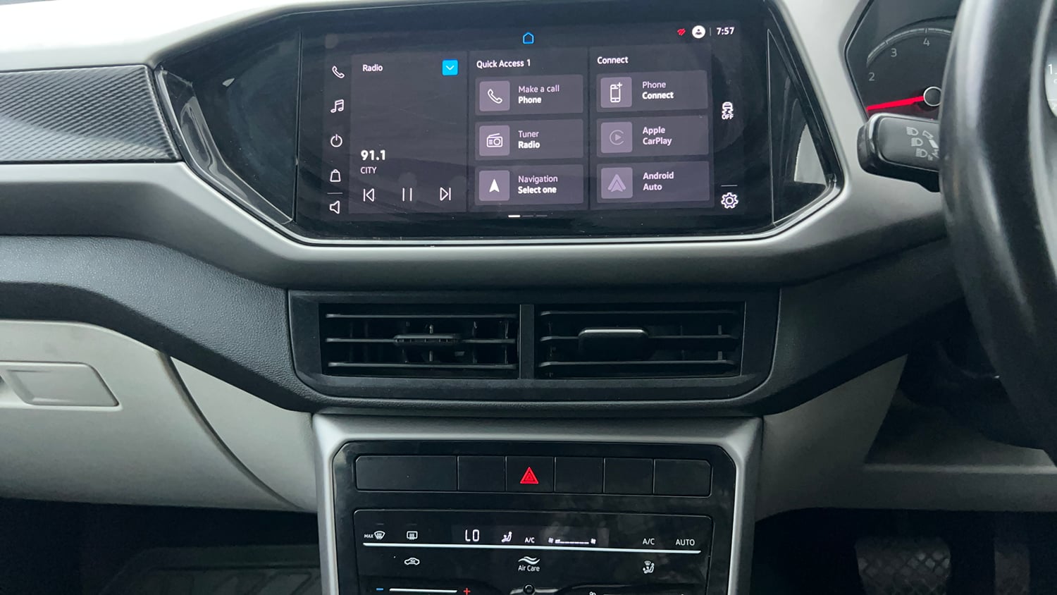 Used 2022 Volkswagen Taigun Highline 1.0 TSI AT Petrol Automatic interior MUSIC SYSTEM & AC CONTROL VIEW